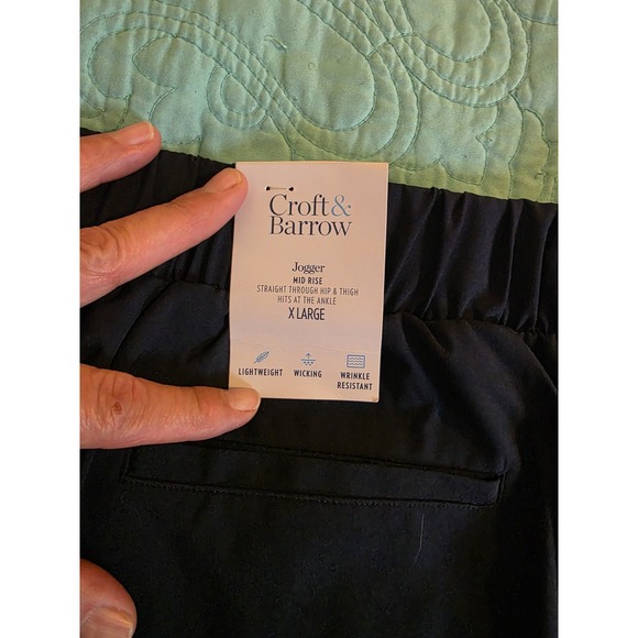 Croft & Barrow Women's Size XL Black Polyester/Spandex Elastic‎ Waist Jogger - Picture 4 of 10